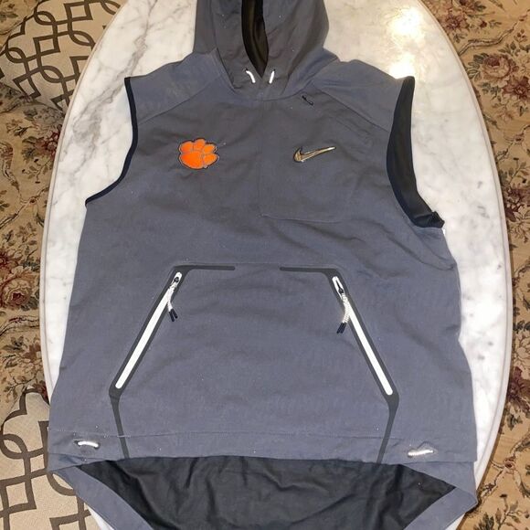 Nw Nike CFP Pregame Vest Clemson Tigers  grey M - Picture 2 of 4